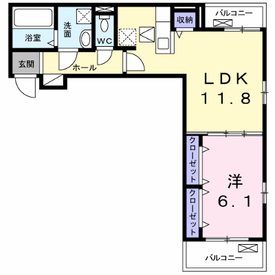 モナコⅡ 105【管理NO：1-026966202-01050】 ★家具家電は申し込み後に搬入します★ ★2026年09月上旬入居可能★の物件画像