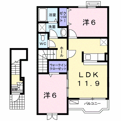 ビレッジケイツⅡ 202【管理NO：1-013473801-02020】 ★家具家電は申し込み後に搬入します★ ★2026年09月下旬入居可能★の物件画像
