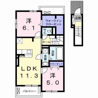 エテルノ・ピース 204【管理NO：1-024596402-02040】 ★家具家電は申し込み後に搬入します★ ★2026年09月下旬入居可能★の物件画像