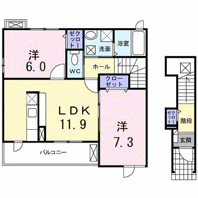 ルミナス・ＭⅡ　Ａ 201【管理NO：1-015016301-02010】 ★家具家電は申し込み後に搬入します★ ★2026年09月上旬入居可能★の物件画像