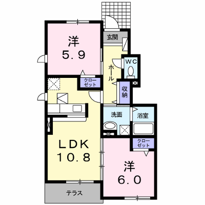 エスポワール 102【管理NO：1-016783601-01020】 ★家具家電は申し込み後に搬入します★ ★2026年09月中旬入居可能★の物件画像