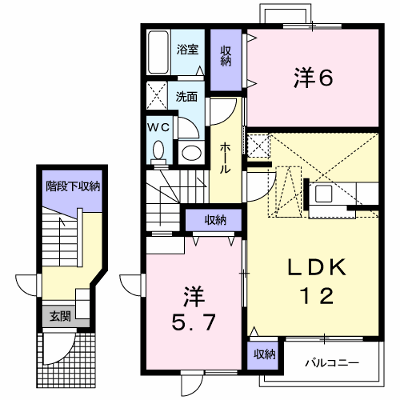 ベル・クレールＤ 201【管理NO：1-012044804-02010】 ★家具家電は申し込み後に搬入します★の物件画像