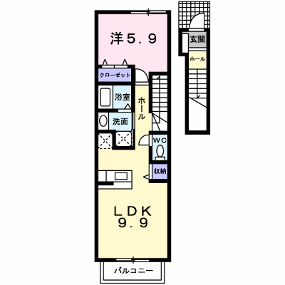 パルク　プロムナード 202【管理NO：1-011455801-02020】 ★家具家電は申し込み後に搬入します★ ★2026年10月上旬入居可能★の物件画像