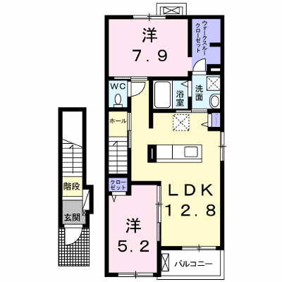 クラール　ブリーゼ 203【管理NO：1-021609901-02030】 ★家具家電は申し込み後に搬入します★ ★2026年09月下旬入居可能★の物件画像