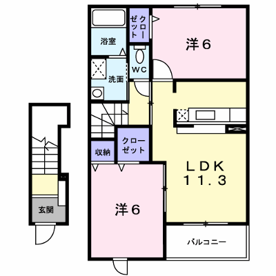 ヴィサージュ 202【管理NO：1-017214401-02020】 ★家具家電は申し込み後に搬入します★ ★2026年10月中旬入居可能★の物件画像