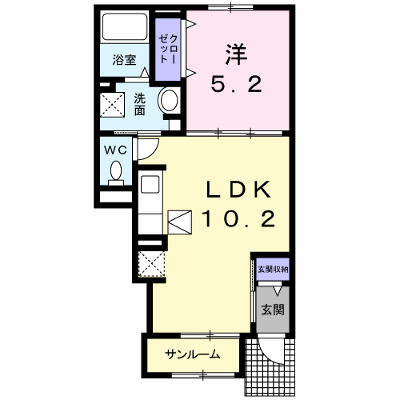 ロ－レルブロ－テ 102【管理NO：1-025978201-01020】 ★家具家電は申し込み後に搬入します★ ★2026年09月下旬入居可能★の物件画像