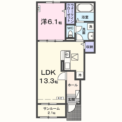 ソランジュ 102【管理NO：1-028661601-01020】 ★家具家電は申し込み後に搬入します★ ★2027年01月下旬入居可能★の物件画像