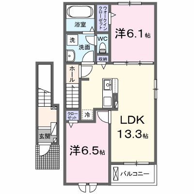 クラインボッシェⅡ 206【管理NO：1-027251602-02050】 ★家具家電は申し込み後に搬入します★ ★2026年10月中旬入居可能★の物件画像