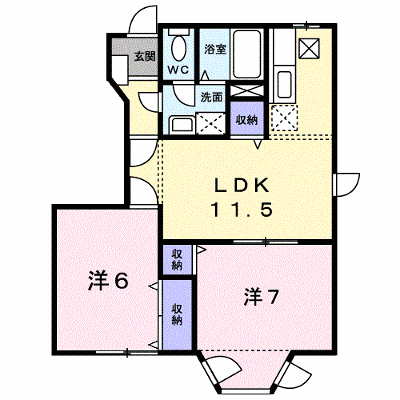 レインボー星見ケ丘Ⅱ 101【管理NO：1-009446602-01010】 ★家具家電は申し込み後に搬入します★ ★2026年10月上旬入居可能★の物件画像