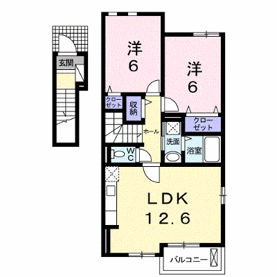 レクイアーレ７２　Ｂ 201【管理NO：1-018144702-02010】 ★家具家電は申し込み後に搬入します★ ★2026年10月中旬入居可能★の物件画像