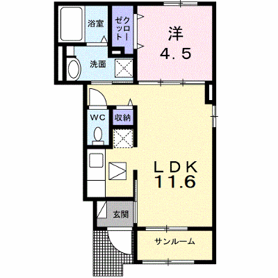 エヴァ　グリーン　ヴィラⅠ 103【管理NO：1-027704801-01030】 ★家具家電は申し込み後に搬入します★の物件画像