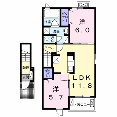 フィフス　アベニュー　ウエスト 205【管理NO：1-024390402-02040】 ★家具家電は申し込み後に搬入します★ ★2026年08月下旬入居可能★の物件画像