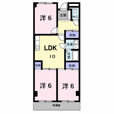 グリーンハイツ芝Ⅰ 105【管理NO：1-002943801-01040】 ★家具家電は申し込み後に搬入します★ ★2026年09月上旬入居可能★の物件画像