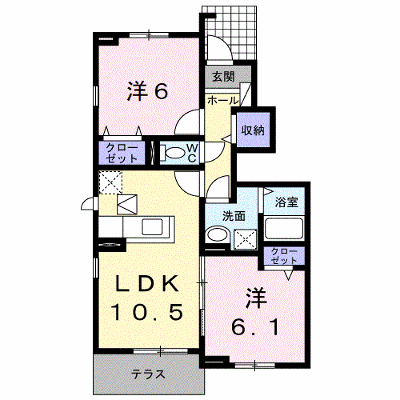 シエル・エトワレ 103【管理NO：1-020068201-01030】 ★家具家電は申し込み後に搬入します★ ★2026年10月中旬入居可能★の物件画像