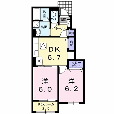 アン・ドゥ・トロワ　Ⅲｅ 103【管理NO：1-022350903-01030】 ★家具家電は申し込み後に搬入します★の物件画像