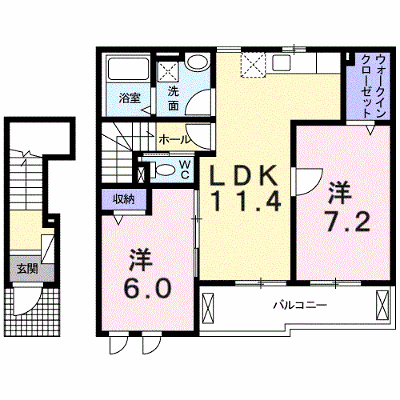 アン・グラース 203【管理NO：1-018326801-02030】 ★家具家電は申し込み後に搬入します★ ★2026年08月下旬入居可能★の物件画像
