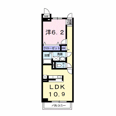 パラッツォ津島 105【管理NO：1-013966201-01040】 ★家具家電は申し込み後に搬入します★ ★2026年10月中旬入居可能★の物件画像
