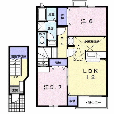 Ｐａｒｃｏ　尾坂前 202【管理NO：1-009651901-02020】 ★家具家電は申し込み後に搬入します★ ★2026年09月中旬入居可能★の物件画像