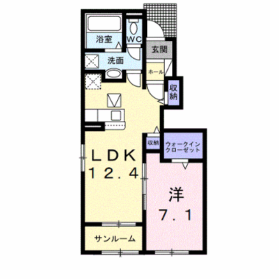 フリージアＢ 103【管理NO：1-026597402-01030】 ★家具家電は申し込み後に搬入します★の物件画像