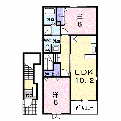 フィオーレ 205【管理NO：1-013043101-02050】 ★家具家電は申し込み後に搬入します★の物件画像
