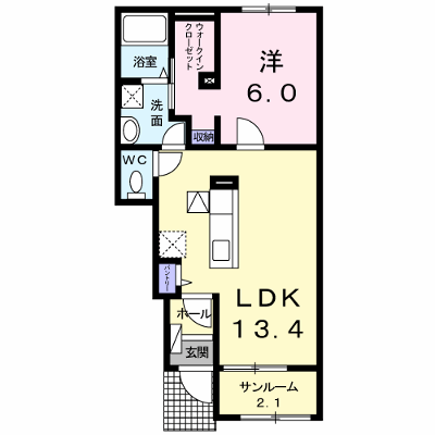 響　（ひびき） 104【管理NO：1-019885401-01040】 ★家具家電は申し込み後に搬入します★ ★2026年08月下旬入居可能★の物件画像