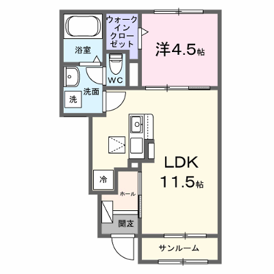 土原アパート 105【管理NO：1-028739101-01050】 ★家具家電は申し込み後に搬入します★ ★2027年03月下旬入居可能★の物件画像