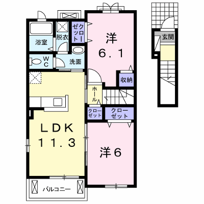 ラフレ－ズＭ　Ⅱ 204【管理NO：1-024417302-02040】 ★家具家電は申し込み後に搬入します★ ★2026年09月下旬入居可能★の物件画像