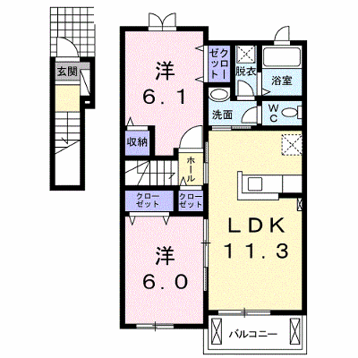 プリムラ 202【管理NO：1-019221202-02020】 ★家具家電は申し込み後に搬入します★ ★2026年09月中旬入居可能★の物件画像