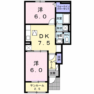 ソレイユプロムナードⅡ 102【管理NO：1-022874101-01020】 ★家具家電は申し込み後に搬入します★ ★2026年10月中旬入居可能★の物件画像