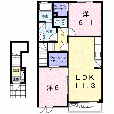 サルヴァトーレⅡ　Ｂ 202【管理NO：1-017156102-02020】 ★家具家電は申し込み後に搬入します★ ★2026年09月中旬入居可能★の物件画像