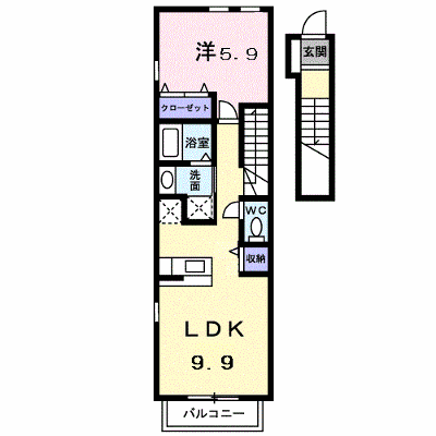 フローラル 203【管理NO：1-011976601-02030】 ★家具家電は申し込み後に搬入します★ ★2026年09月下旬入居可能★の物件画像