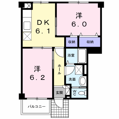 エステート黄金Ｄ 103【管理NO：1-009412201-01030】 ★家具家電は申し込み後に搬入します★の物件画像