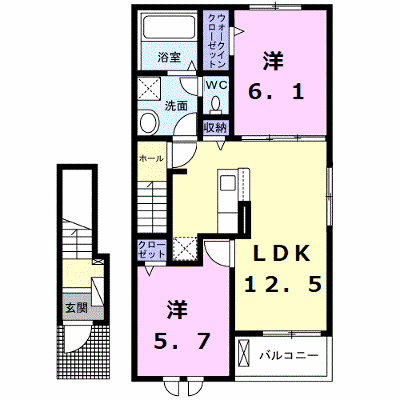 ペイサージュＮＫⅡ 205【管理NO：1-027544702-02040】 ★家具家電は申し込み後に搬入します★の物件画像