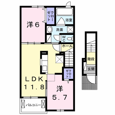 ベル　フレーズ　２４Ⅰ 202【管理NO：1-021178701-02020】 ★家具家電は申し込み後に搬入します★ ★2026年09月下旬入居可能★の物件画像