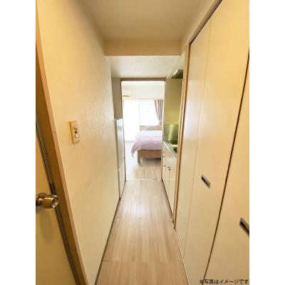 ユニオンマンスリーつきみ野１　301　1R・シングル☆【禁煙ルーム】人気の角部屋！デスク・チェア＆室内洗濯機やたっぷり収納2ドア冷蔵庫など生活家電のあるお部屋の物件画像