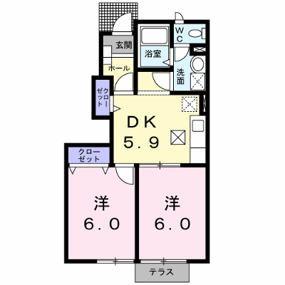 ヴィラ　サンライズ 102【管理NO：1-012442601-01020】 ★家具家電は申し込み後に搬入します★ ★2026年09月下旬入居可能★の物件画像