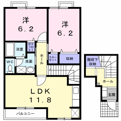 プロプルテ 202【管理NO：1-010812201-02020】 ★家具家電は申し込み後に搬入します★の物件画像