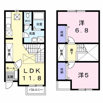 ヴィラ　ウィステリアＢ 102【管理NO：1-011926102-01020】 ★家具家電は申し込み後に搬入します★ ★2026年09月上旬入居可能★の物件画像