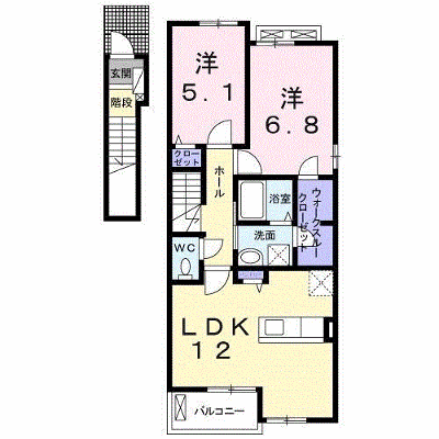 スリーゼ 201【管理NO：1-021437401-02010】 ★家具家電は申し込み後に搬入します★ ★2026年09月中旬入居可能★の物件画像