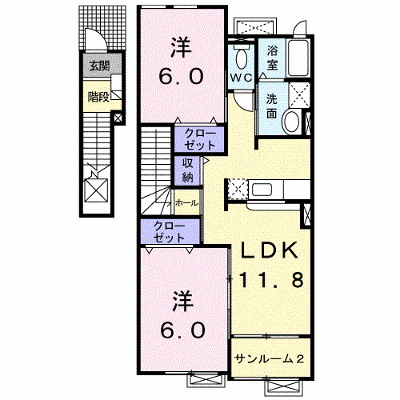 ウィステリア　Ａ 202【管理NO：1-015141501-02020】 ★家具家電は申し込み後に搬入します★ ★2026年10月中旬入居可能★の物件画像
