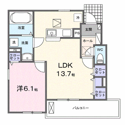 ボン　ド　ボヌール 103【管理NO：1-026938801-01030】 ★家具家電は申し込み後に搬入します★の物件画像
