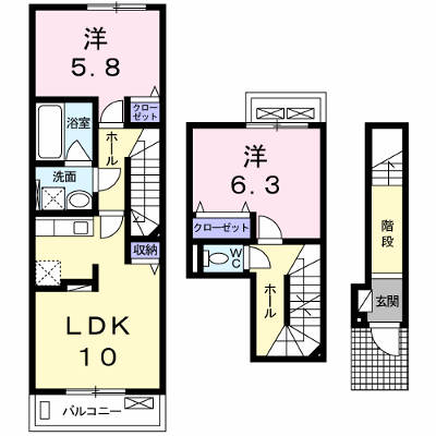 ソリタリーパインＢ 202【管理NO：1-020914602-02020】 ★家具家電は申し込み後に搬入します★ ★2026年08月下旬入居可能★の物件画像
