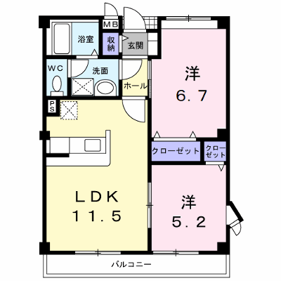 サン・カントリー 201【管理NO：1-012847101-02010】 ★家具家電は申し込み後に搬入します★ ★2026年10月中旬入居可能★の物件画像