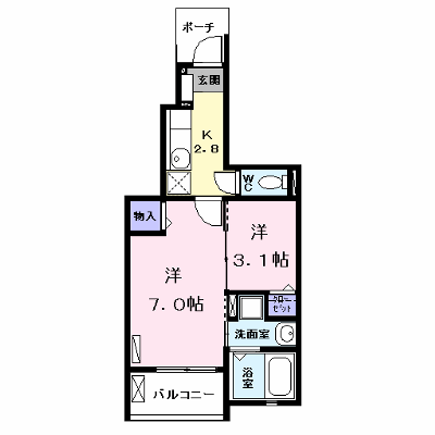 アンジュ　Ⅰ 102【管理NO：1-023293201-01020】 ★家具家電は申し込み後に搬入します★ ★2026年09月中旬入居可能★の物件画像