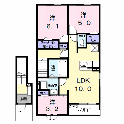 ロークァット　Ⅰ 203【管理NO：1-028485501-02030】 ★家具家電は申し込み後に搬入します★ ★2026年10月上旬入居可能★の物件画像