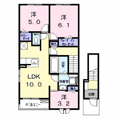 ロークァット　Ⅰ 201【管理NO：1-028485501-02010】 ★家具家電は申し込み後に搬入します★の物件画像