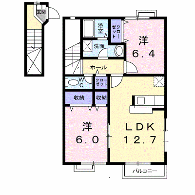 アンソレイエＢ棟 201【管理NO：1-010081802-02010】 ★家具家電は申し込み後に搬入します★ ★2026年09月中旬入居可能★の物件画像