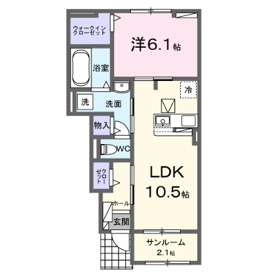 シエル聖心 102【管理NO：1-027351501-01020】 ★家具家電は申し込み後に搬入します★の物件画像