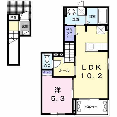 コートハウス安塚 201【管理NO：1-019651401-02010】 ★家具家電は申し込み後に搬入します★の物件画像
