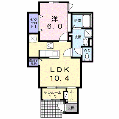 レガリア 102【管理NO：1-026312801-01020】 ★家具家電は申し込み後に搬入します★ ★2026年10月中旬入居可能★の物件画像